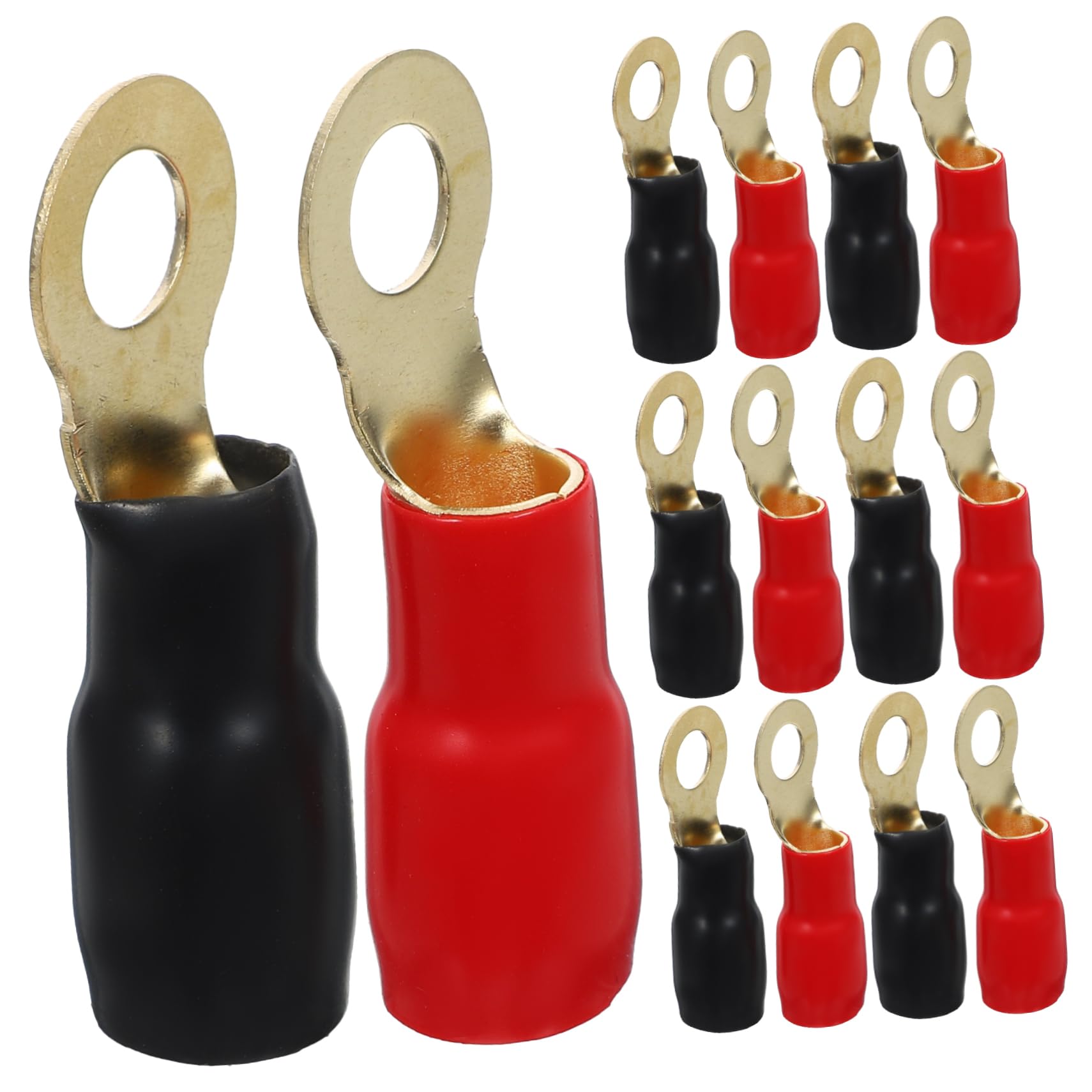 Conectores de batería para cables calibre AWG con terminales termorretractiles 8