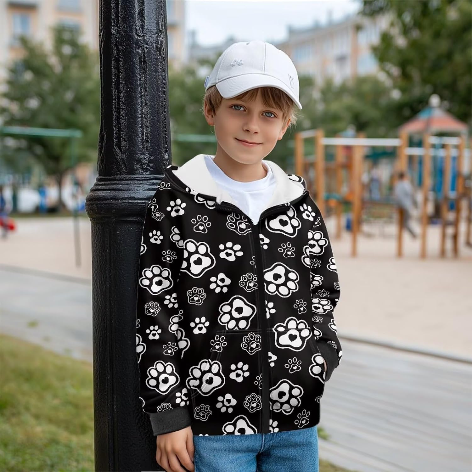 Pensura Boys Girls Zip Up Hoodies Sweatshirt Fall Winter Hooded Jacket Long Sleeve Shirts