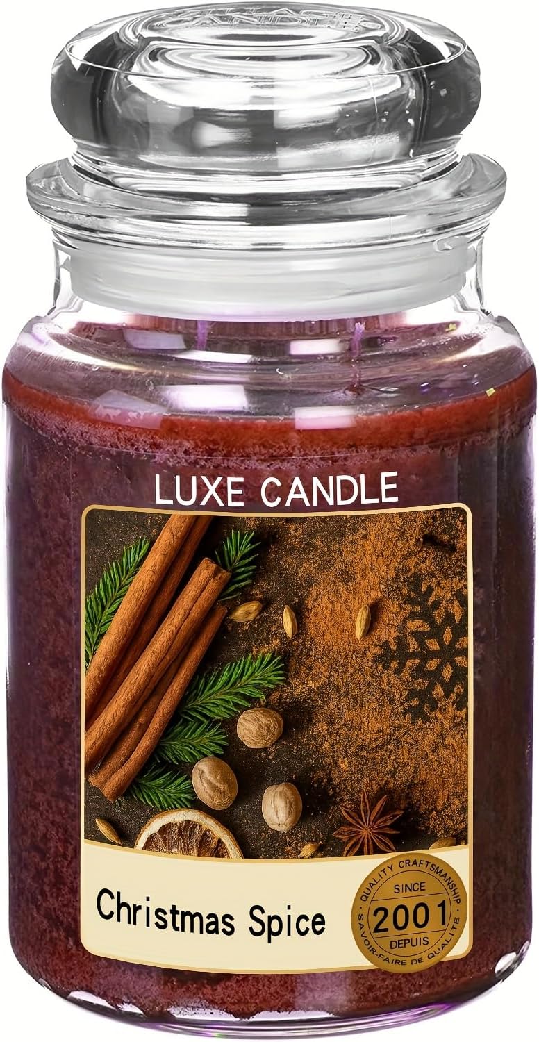 23oz Christmas-Themed Soybean Candle, Long-Burning, Autumn Home Decor, Cozy Atmosphere (Christmas Tree-Fir & Cedarwood)