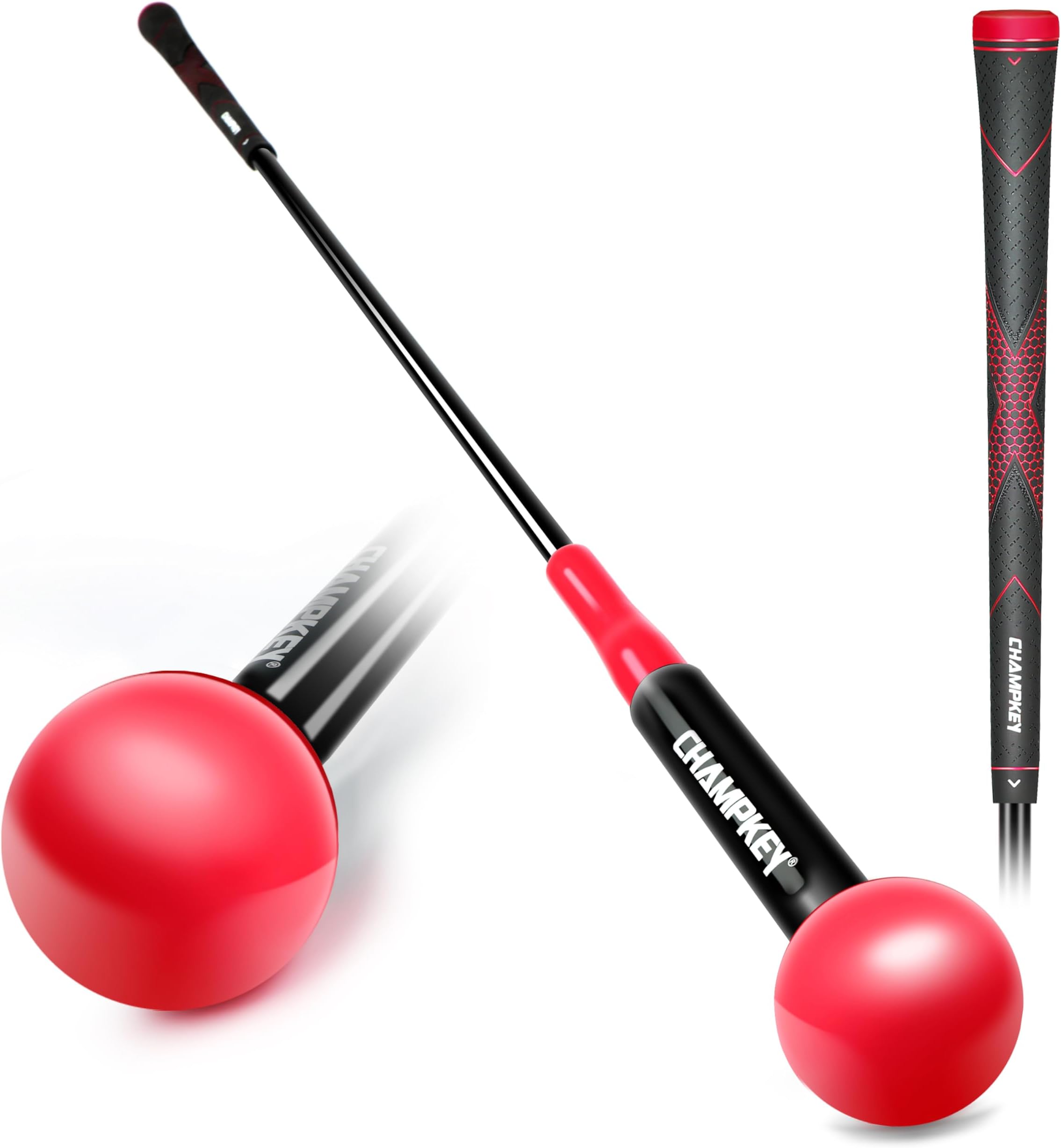Golf Swing Trainer - Tempo & Flexibility Training Aids Warm-Up Stick Ideal for Golf Indoor & Outdoor Practice 48 Inches Red