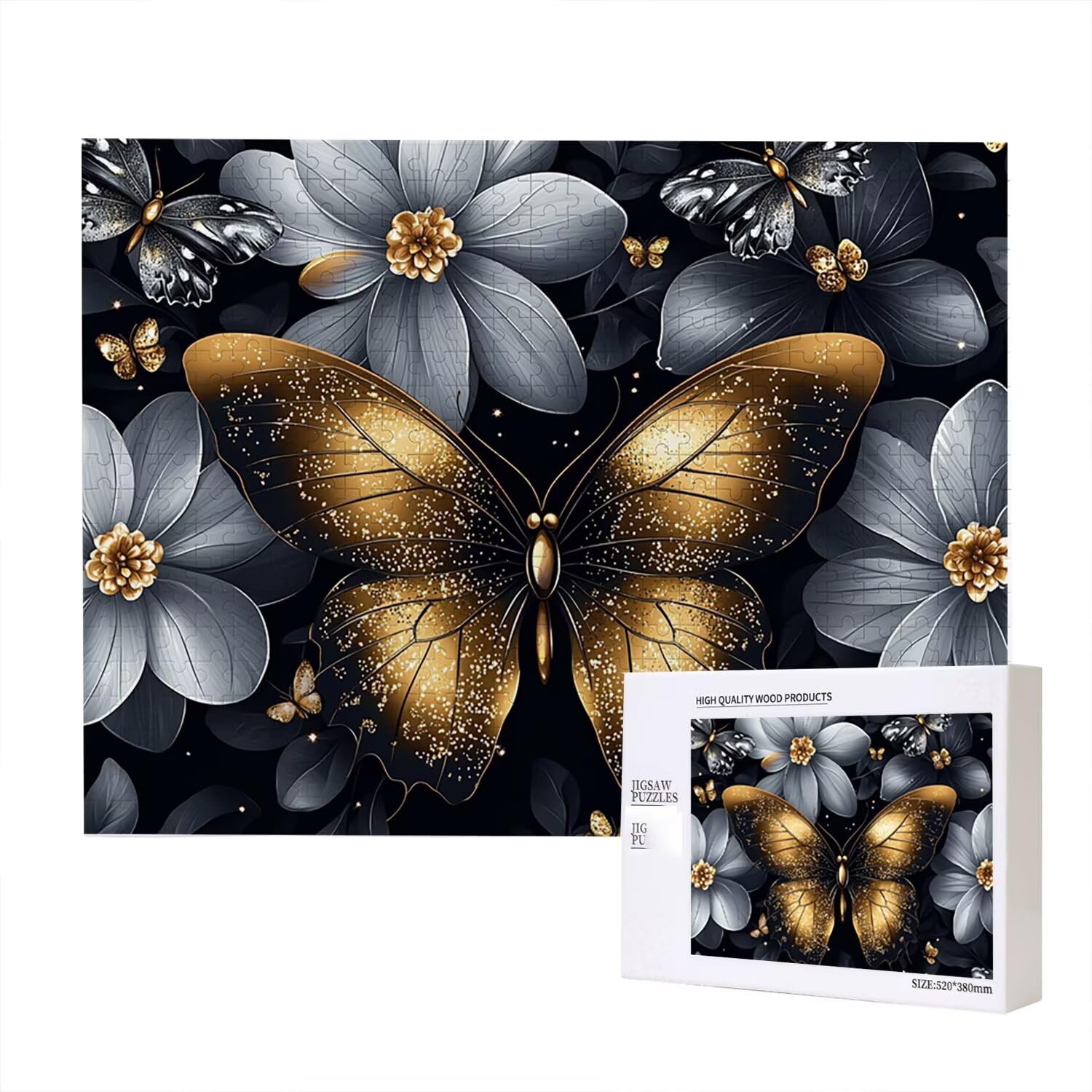 Jigsaw Puzzle, 6000 Pezzi Puzzle Classici, Farfalla Puzzle Rilassamento Intelligence, Mpossibile Difficile Puzzle Impegnativo per Adulti Puzzle Gioco Familiare, Regalo per Amore Amico Fiori fr0-1090