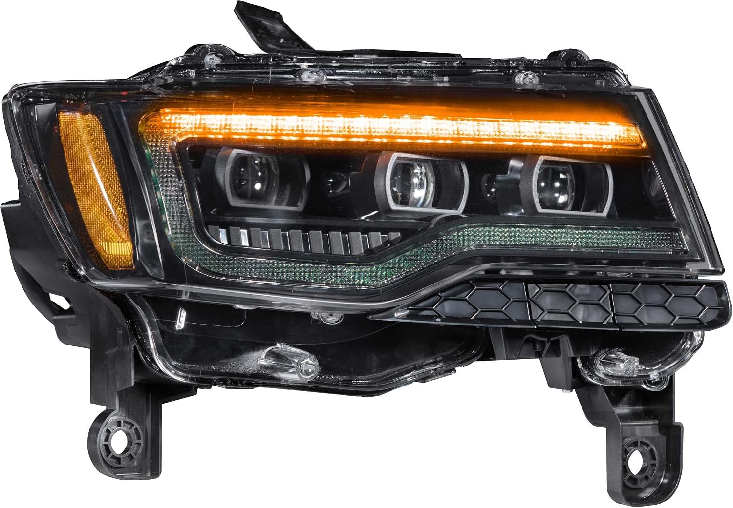 Morimoto XB LED Headlights Fits 2014-2022 Jeep Grand Cherokee, Plug and Play Headlight Assemblies with Sequential Turn Signal & UV Lens Coating (LF278)