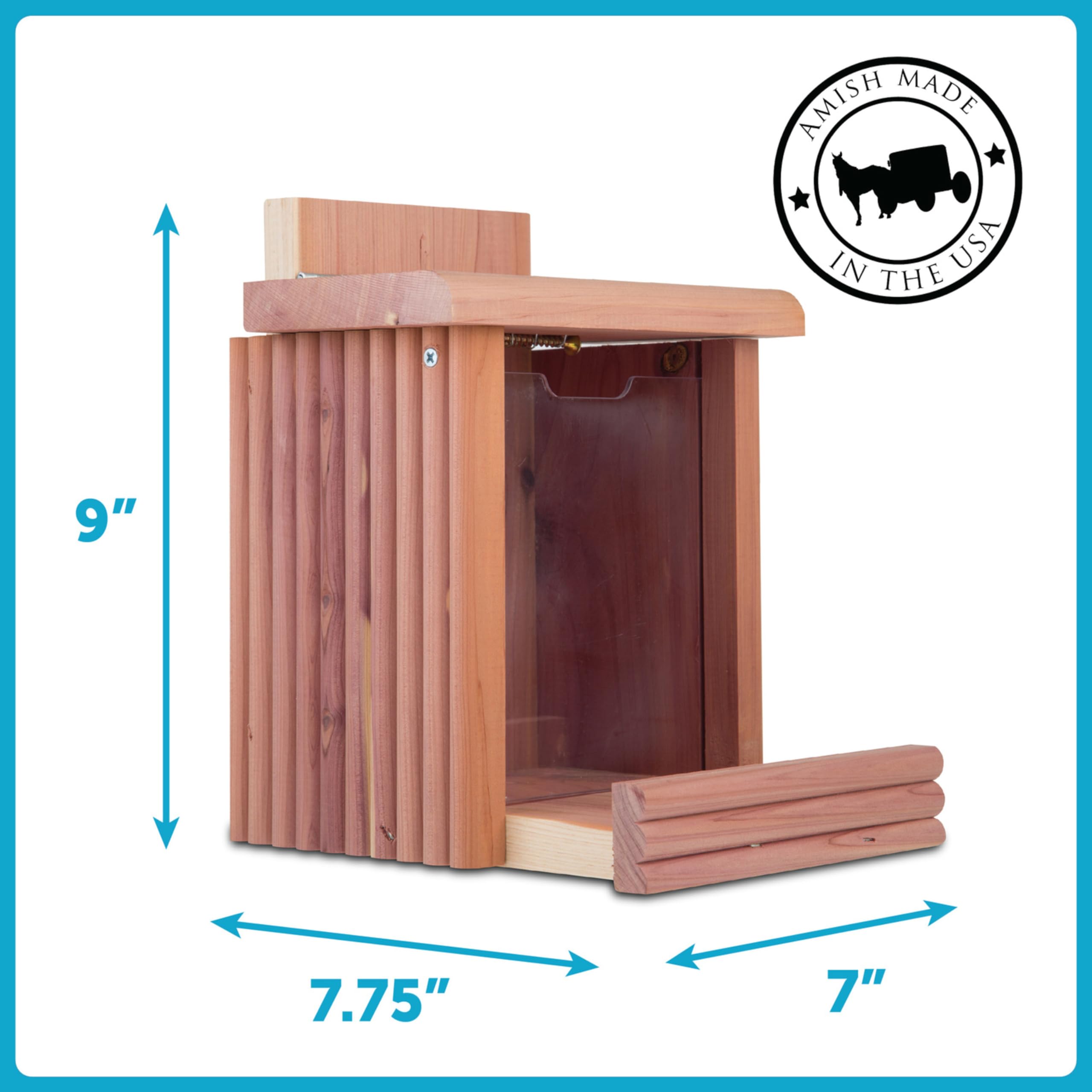 Pennington Cedar Squirrel Snacker Feeder Amish Wyprodukowano w USA