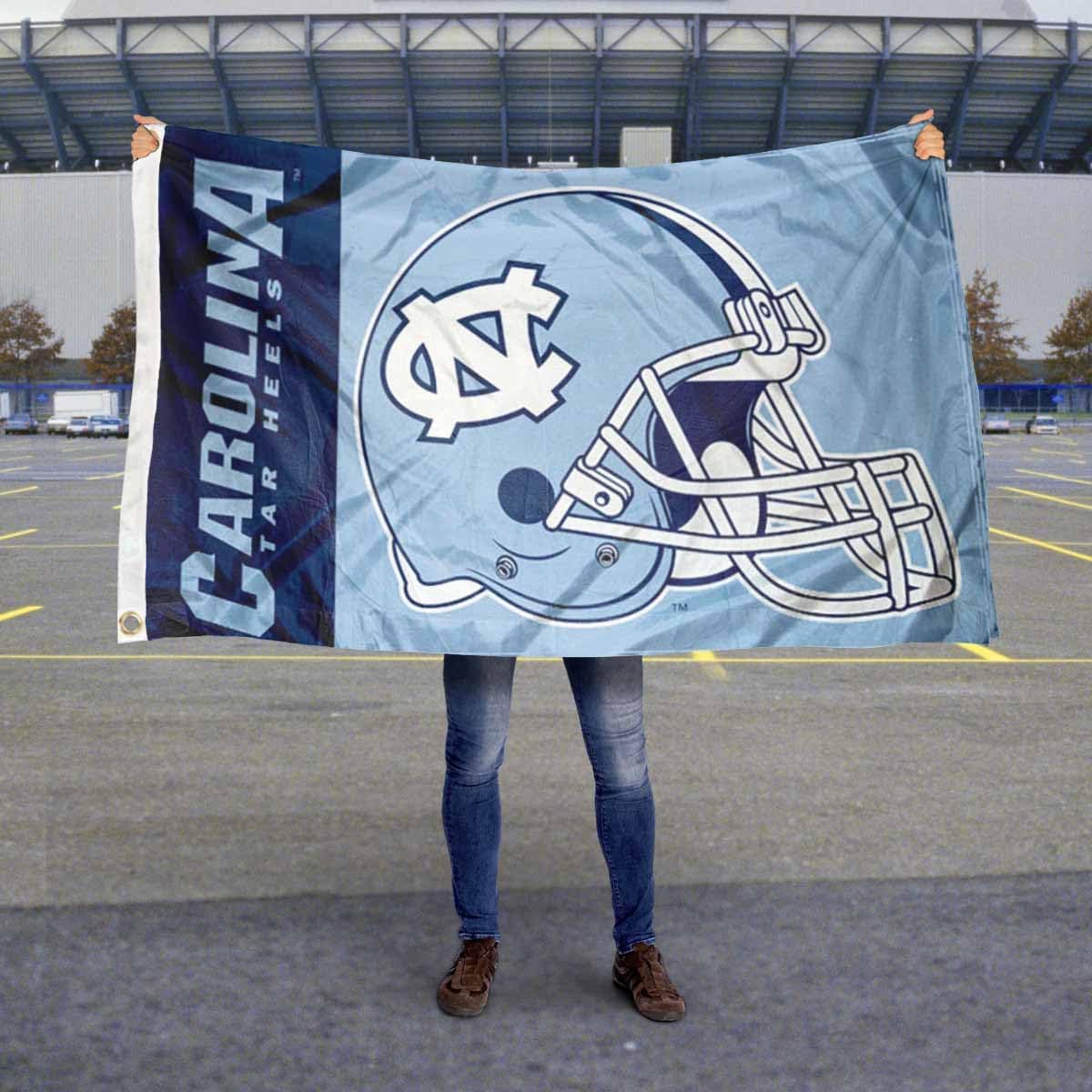 Tar Heels Large Football Helmet 3x5 College Flag