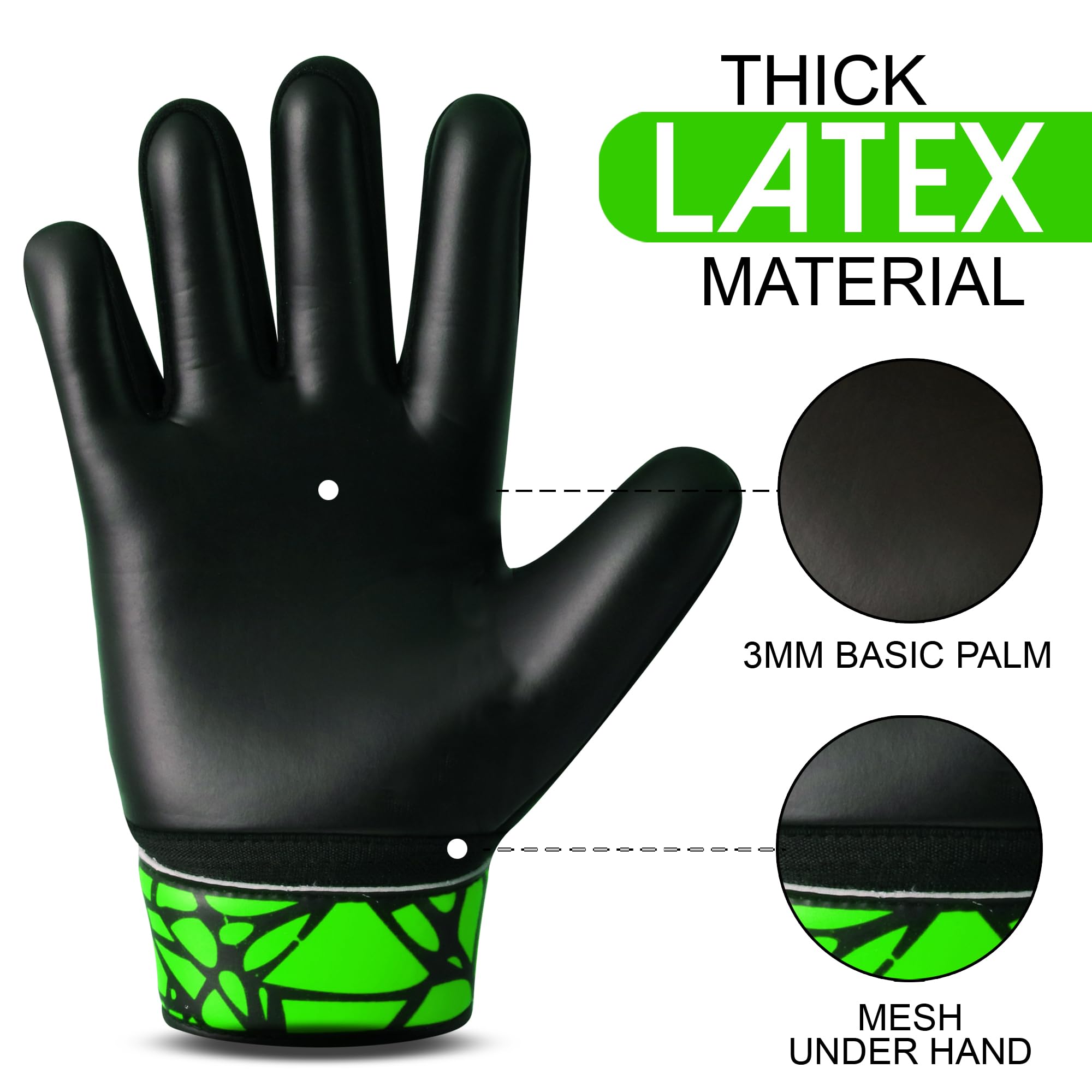 WFX Guantes de portero fútbol niños jóvenes doble soporte muñeca protección palma