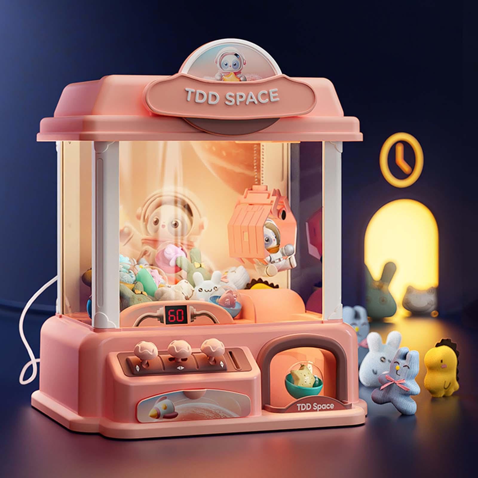 Mini Elektronische Greifautomat Puppen Automat Lernmaschine Interaktives Greifspielzeug Fördert Raumvorstellung für Haushalt Kindergeburtstag Freizeit, Rosa 74St