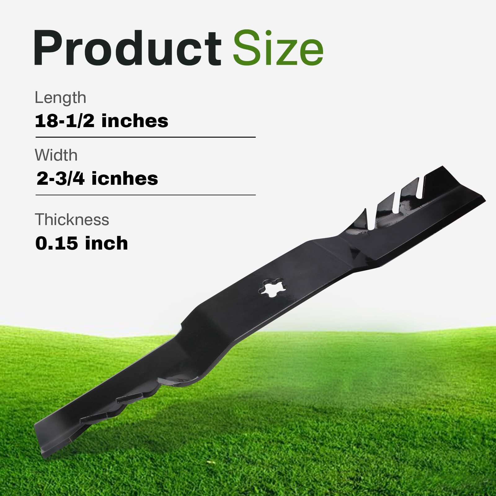 superbobi 95-605 Gator Mulcher Cuchillas de repuesto para cortacésped Husqvarna AYP Ariens Craftsman Gator Blades 187254 112053 (juego de 3)