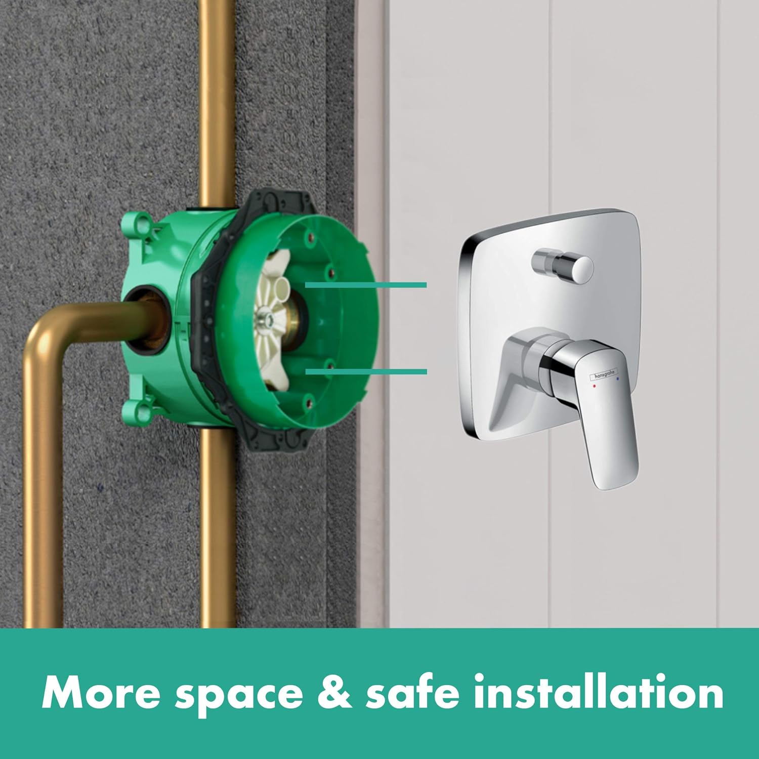 hansgrohe Logis bath and shower mixer for 2 outlets, chrome 71405000