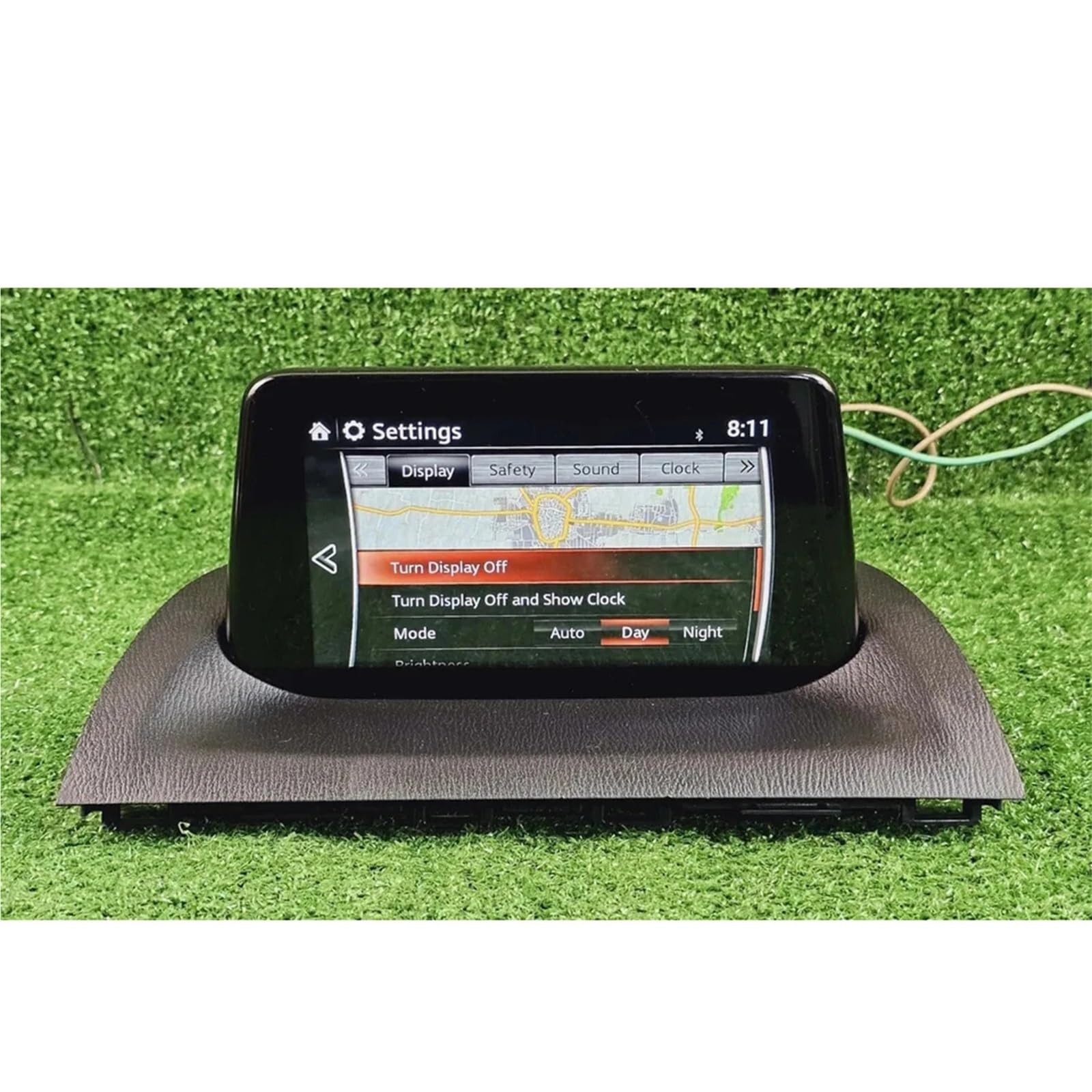 Façade d'autoradio Écran Tactile de 7 Pouces pour Navigation GPS et Radio, Compatible avec Mazda 3 2017-2018 B61A611J0, pièces de Rechange pour Voiture Auto Radio Cadre