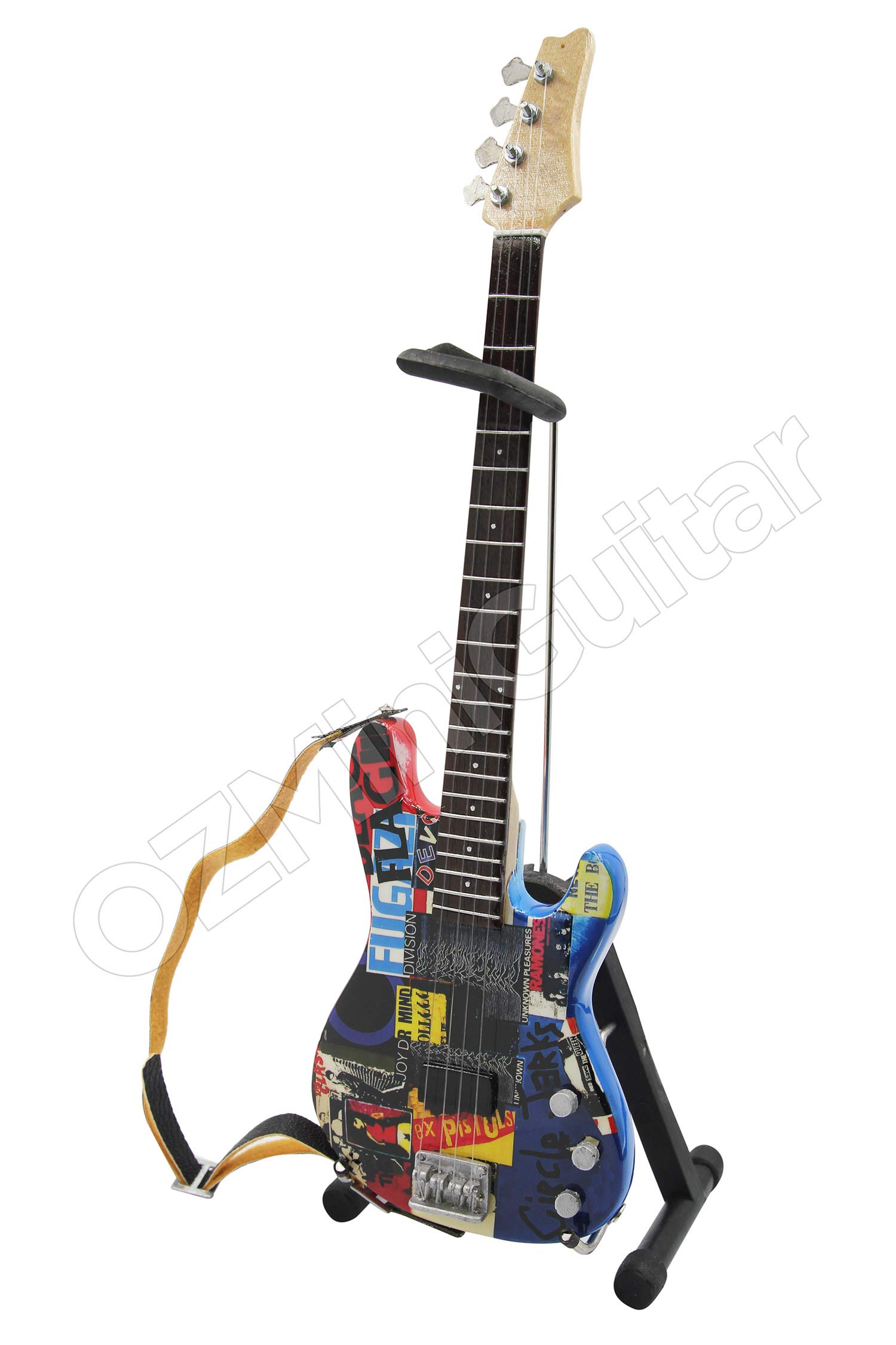 OZMiniGuitar Flea Miniature Guitar Red Hot Chili Peppers