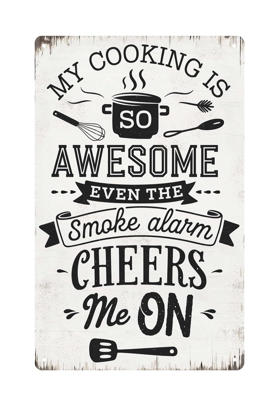 AUOQKQUT Kitchen Quote Metal Tin Sign My Cooking is Awesome Funny Retro Wall Decor for Home 8 X 12 inch