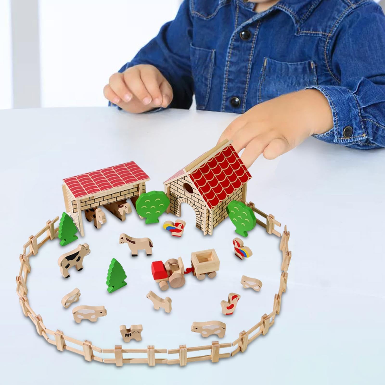 Juguete de Animales de Granja de Granero para Niños, Figuras de Animales, Juguete de Granja