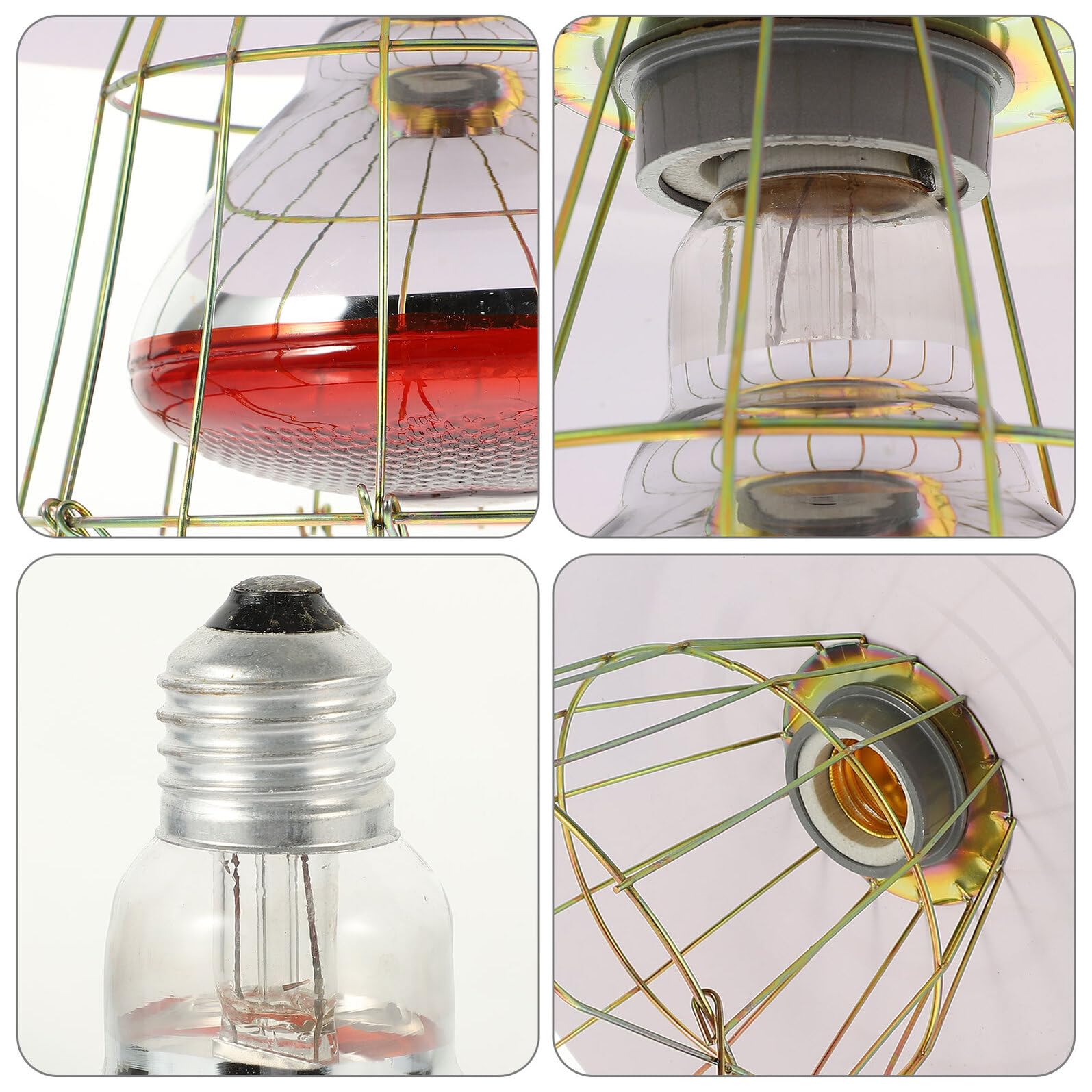 Artibetter Lampada Riscaldante per Animali in Metallo e Alluminio Alta Sicurezza e Non Facile da Deformare per Gabbia di Suinetti e Recinto di Bestiame Colore Casuale