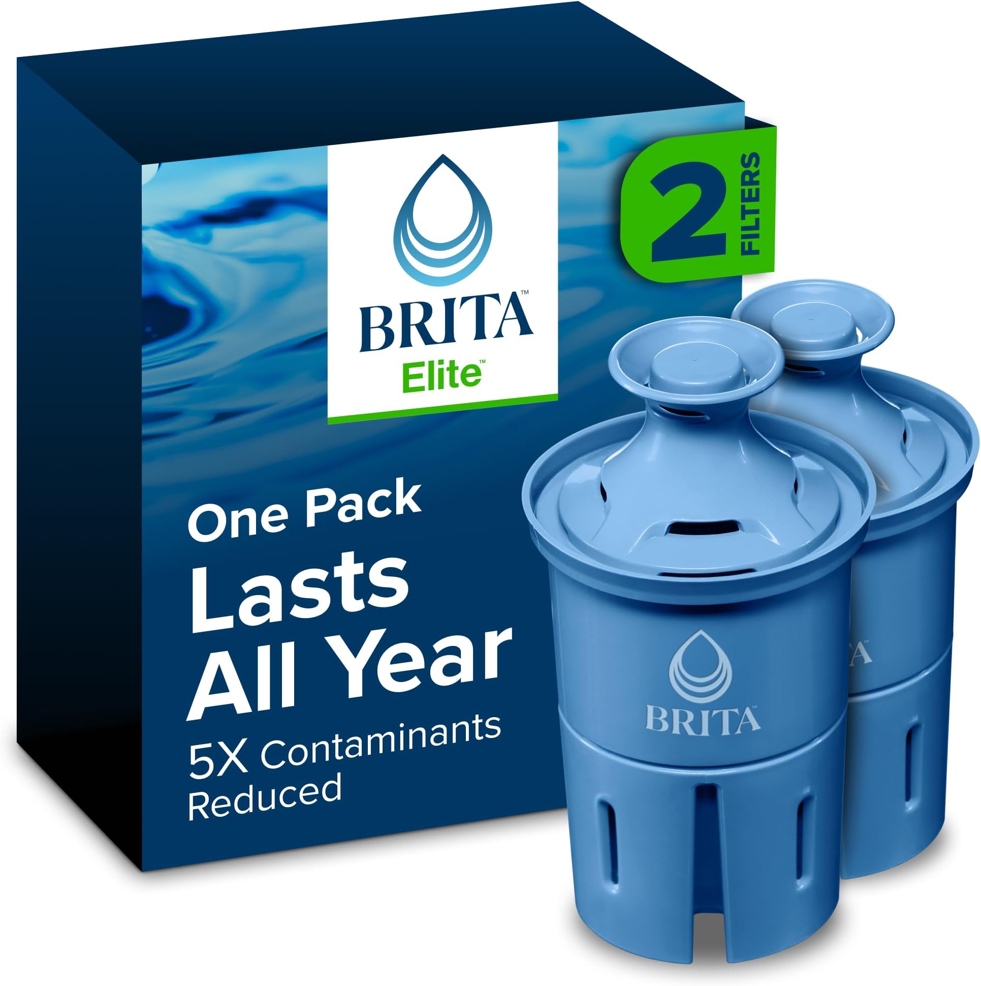 Brita BB01 LongLast Replacement-Pitcher-Water-Filters, Plastic, Blue