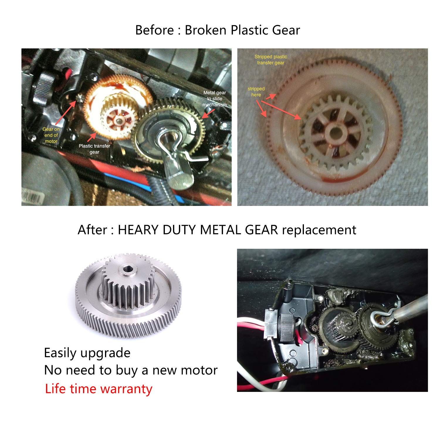 for RV Lippert Tuson Venture Slide Out Motor Gear 18:1 Ratio Stripped Gear Repair Camper Actuator Accessories Replacement