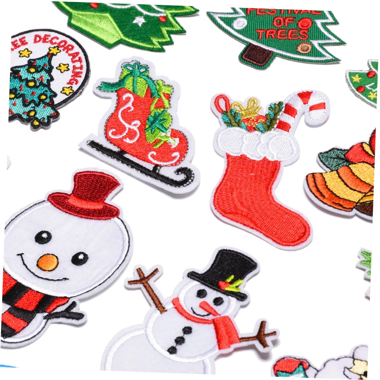 3 Sets Weihnachtliche Stickerei-patches Zum Aufnähen -applikationen Für Kleider Hüte Jeans Reparaturen 34 Stück * 3