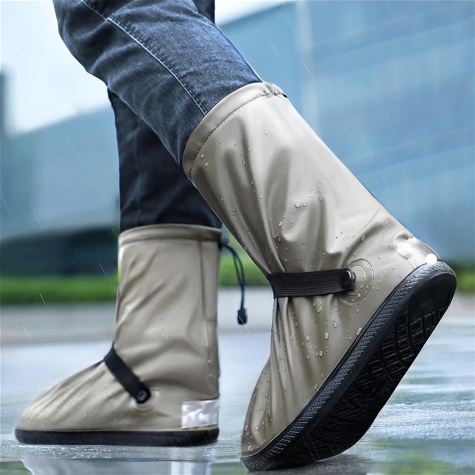 2 pares de zapatos a prueba lluvia, cubierta gruesa, impermeable, reutilizable, for motocicleta, ciclismo, bicicleta, botas for la, for para Protección