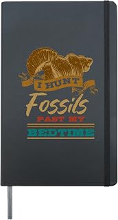 Fossiling Paleontologist Fossil Collector Fossil Hunting Hardcover Journal, Black
