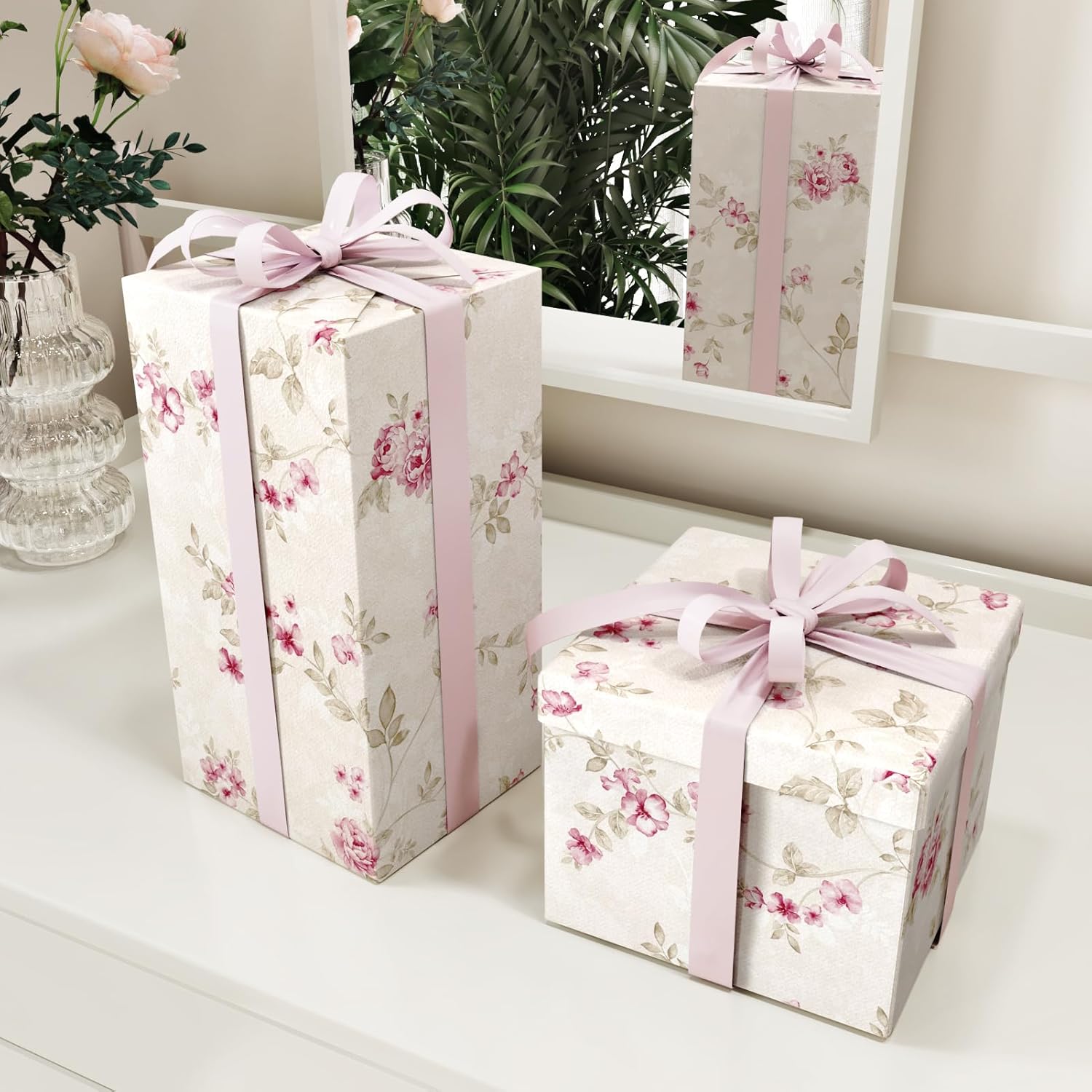 Pink Floral Wallpaper Girls Wallpaper for Bedroom Flower Contact Paper Renter Friendly Princess Floral Wall Paper Self Adhesive Peel and Stick Countertops for Locker Dressers Accent Wall
