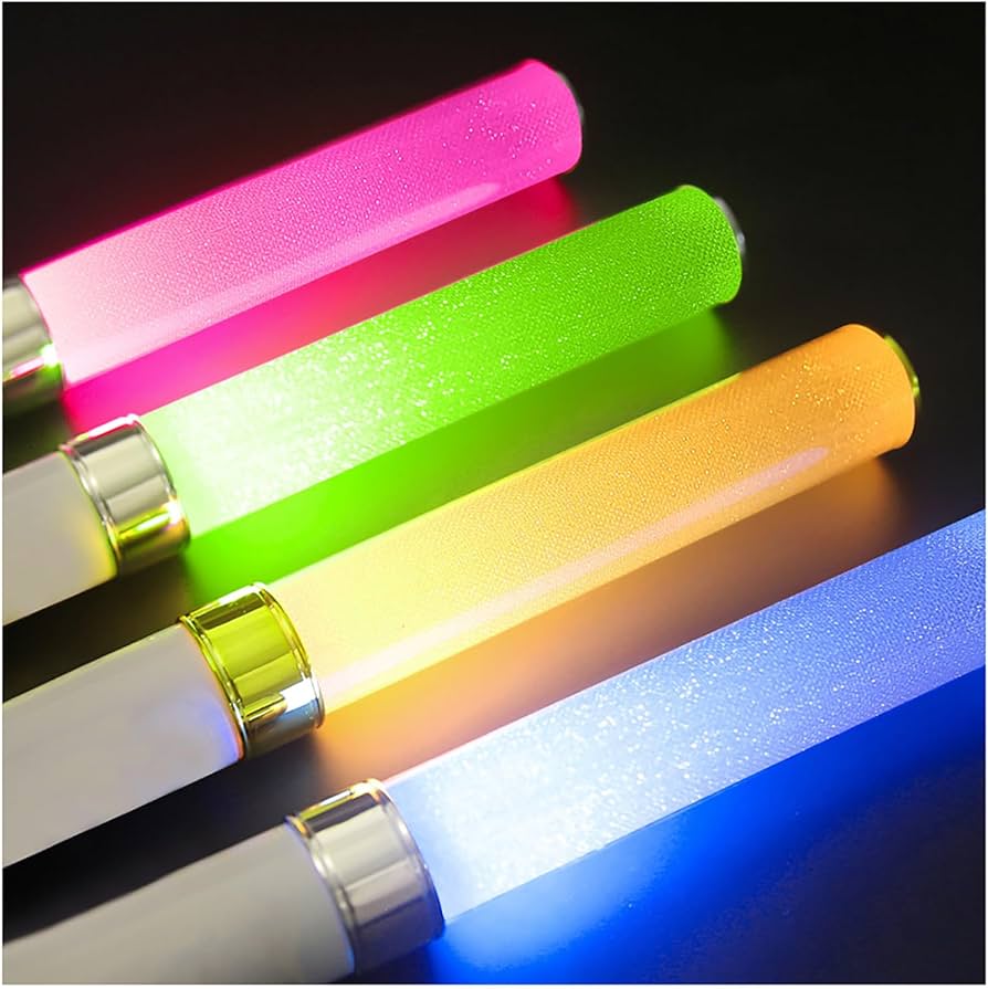 Amazon.co.jp: ペンライト 4本入り 24色 高輝度 サイリウム ペンライト