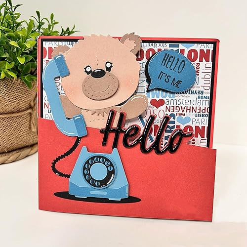 Vista 106 de DzIxY Troqueles de corte de metal con texto en inglés "I Love You" para hacer tarjetas, troquelados, troquelados, plantillas para máquina de álbumes