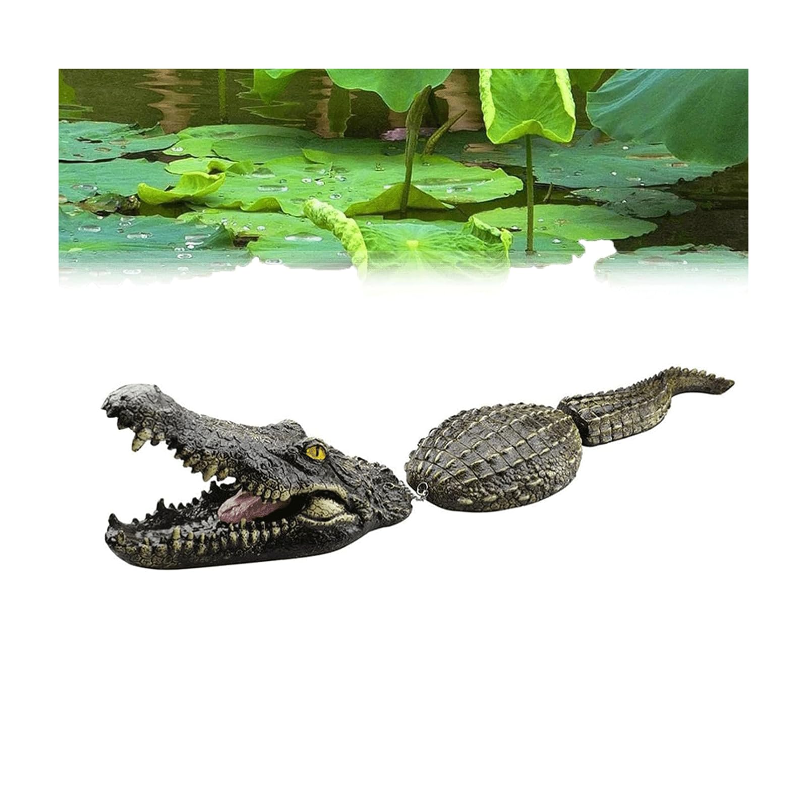 Leurre d'alligator flottant pour animer votre piscine et sécuriser les abords de l'étang