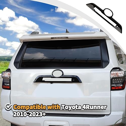 Miniatura 3 de JWWY Cubierta decorativa para manija del maletero de la manija del maletero de la escotilla trasera, compatible con accesorios exteriores Toyota