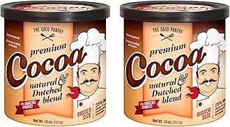 SACO Pantry Premium Cocoa, Natural and Dutched Blend, 10oz (Pack of 2), Certified Kosher, Gluten-Free & Nut-Free