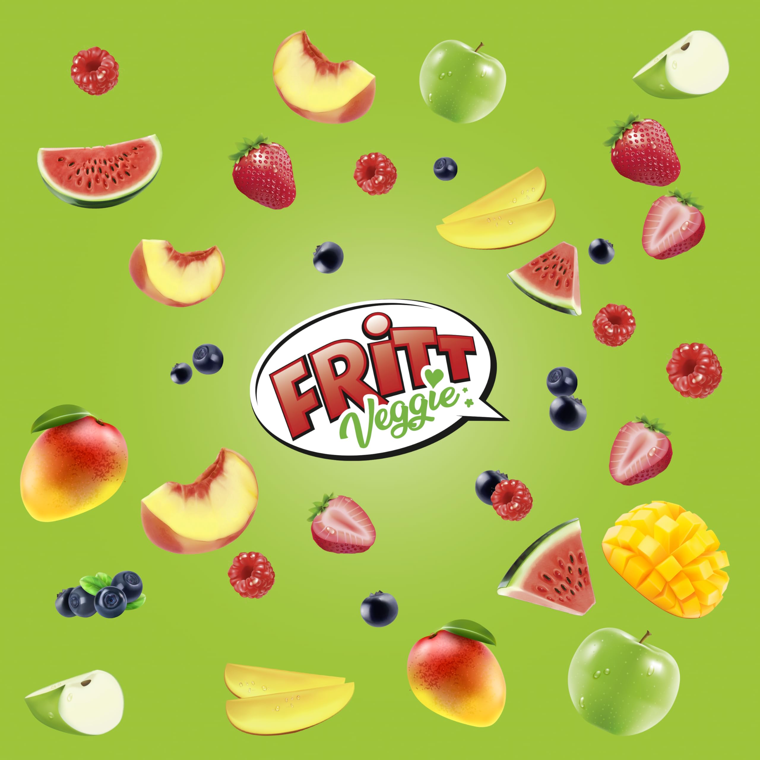 FRITT Vegan 40 x 70g, vegane Kaubonbons in 6 fruchtigen Sorten mit Vitamin C, Großpackung