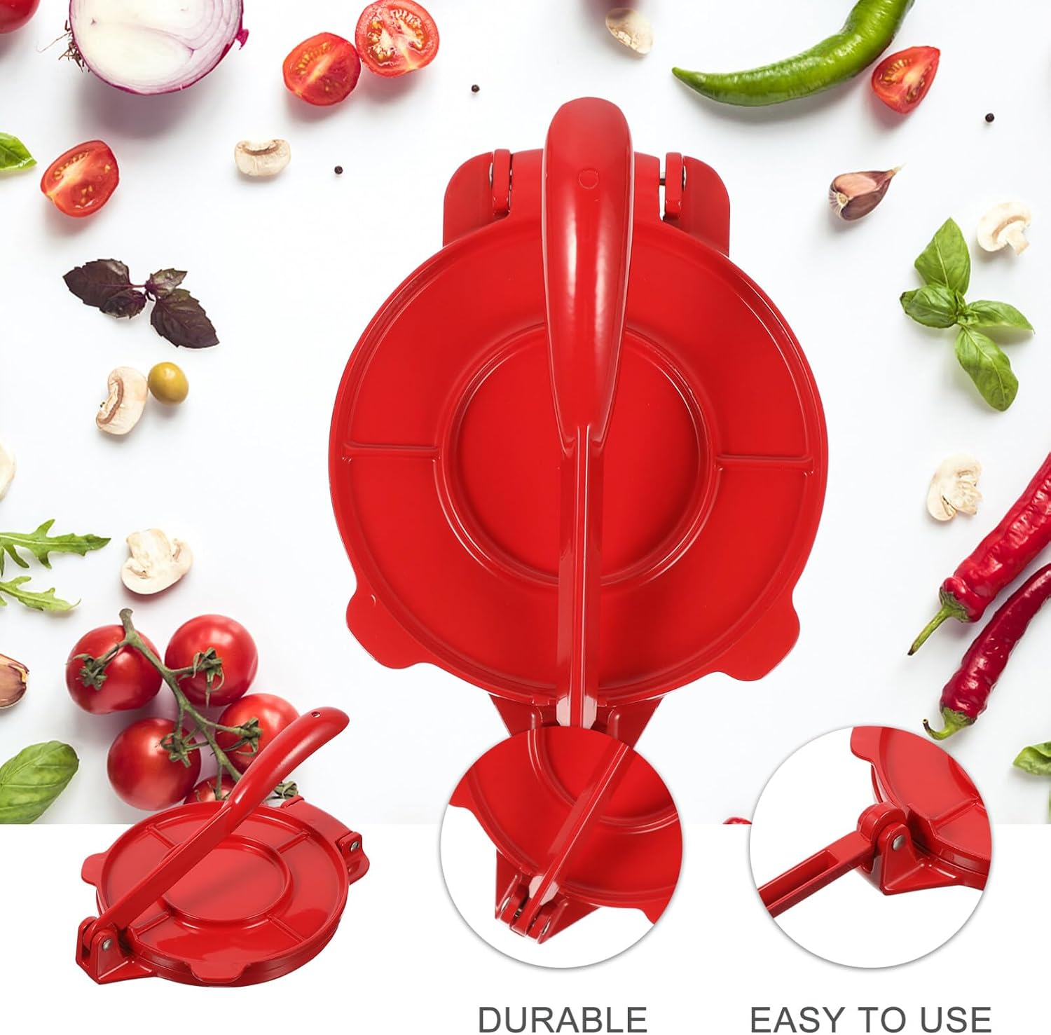 ABOOFAN Aluminum Mini Pie Maker Electric Tortilla Press Machine for Corn Flour Tortilla