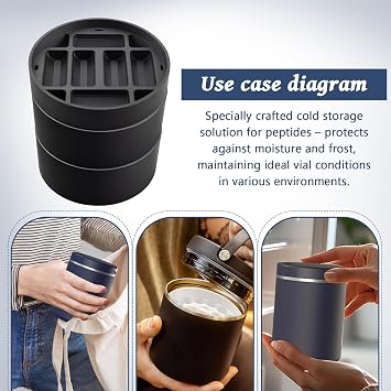 Abode 3Ml Vial Storage Set for Hydrapeak 32oz Safe Vial Storage, Black