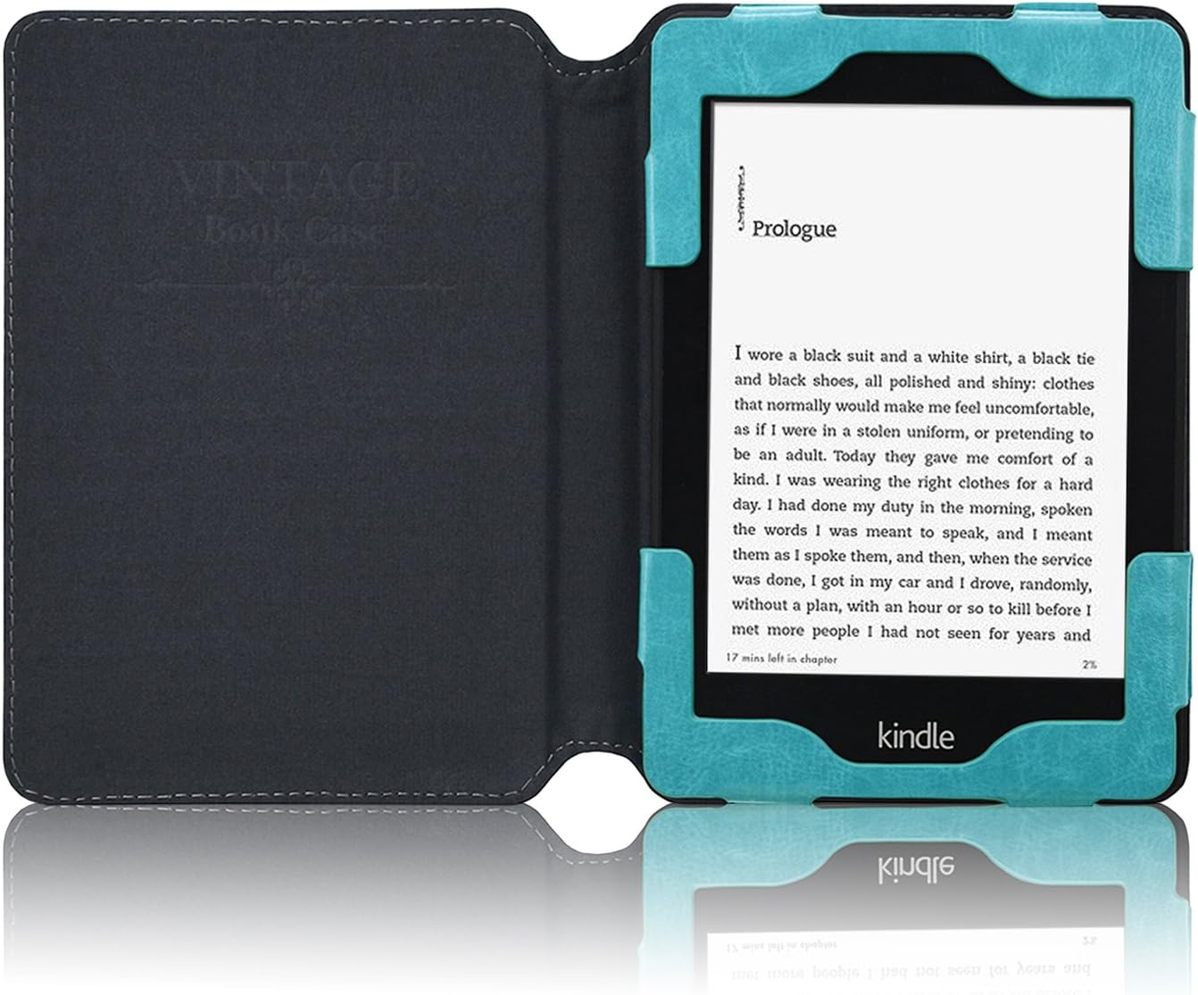 ACdream Case for Kindle Paperwhite, Folio Smart Cover Leather Case with Auto Sleep Wake Feature for All New and Previous Kindle Paperwhite Models, Sky Blue