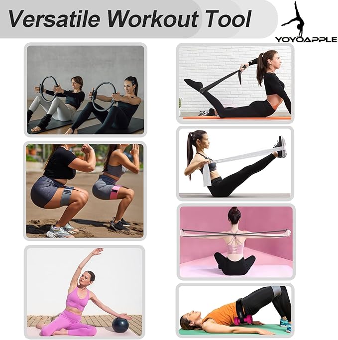 Kit Pilates Esencial 11 Piezas con Pelota, Aro y Bandas - Yoyoapple miniatura 7