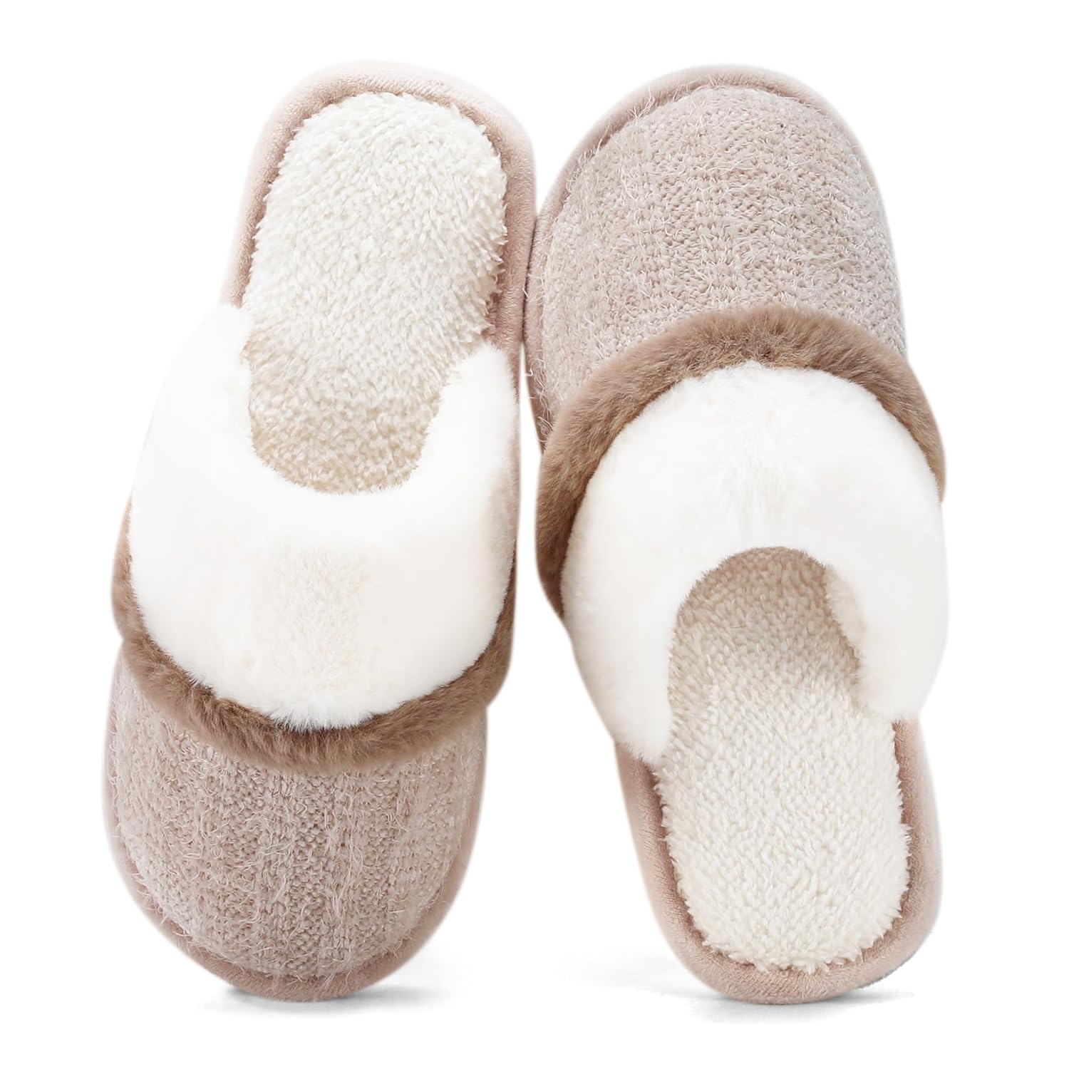 Cozy Slippers for Women Indoor and Outdoor Fuzzy House Shoes with Memory Foam Anti-Skid Sole Gifts for Women