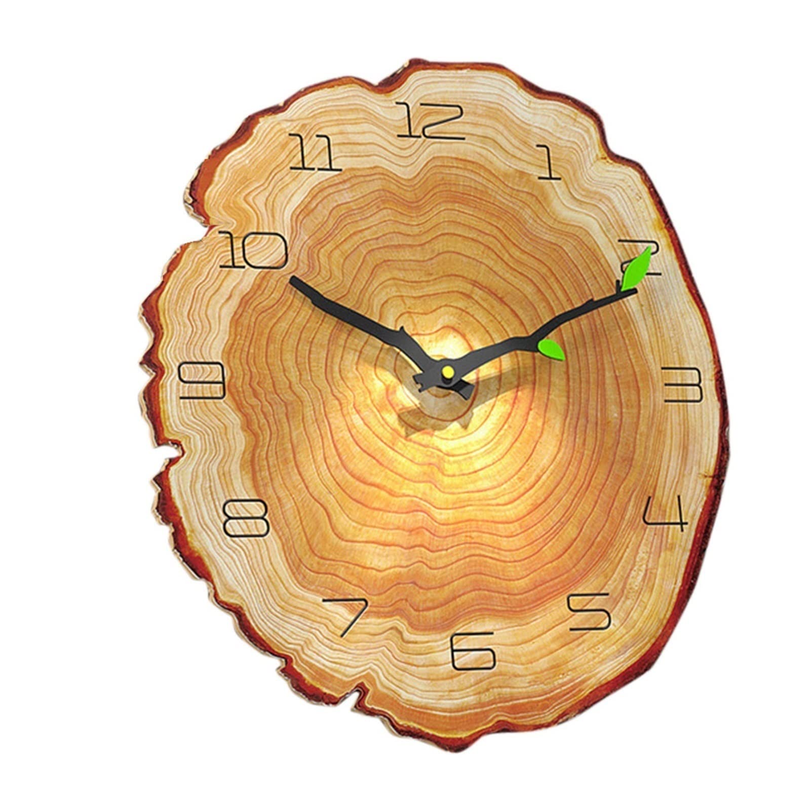 Horloges d'extérieur et horloge murale silencieuse en bois de 12 pouces
