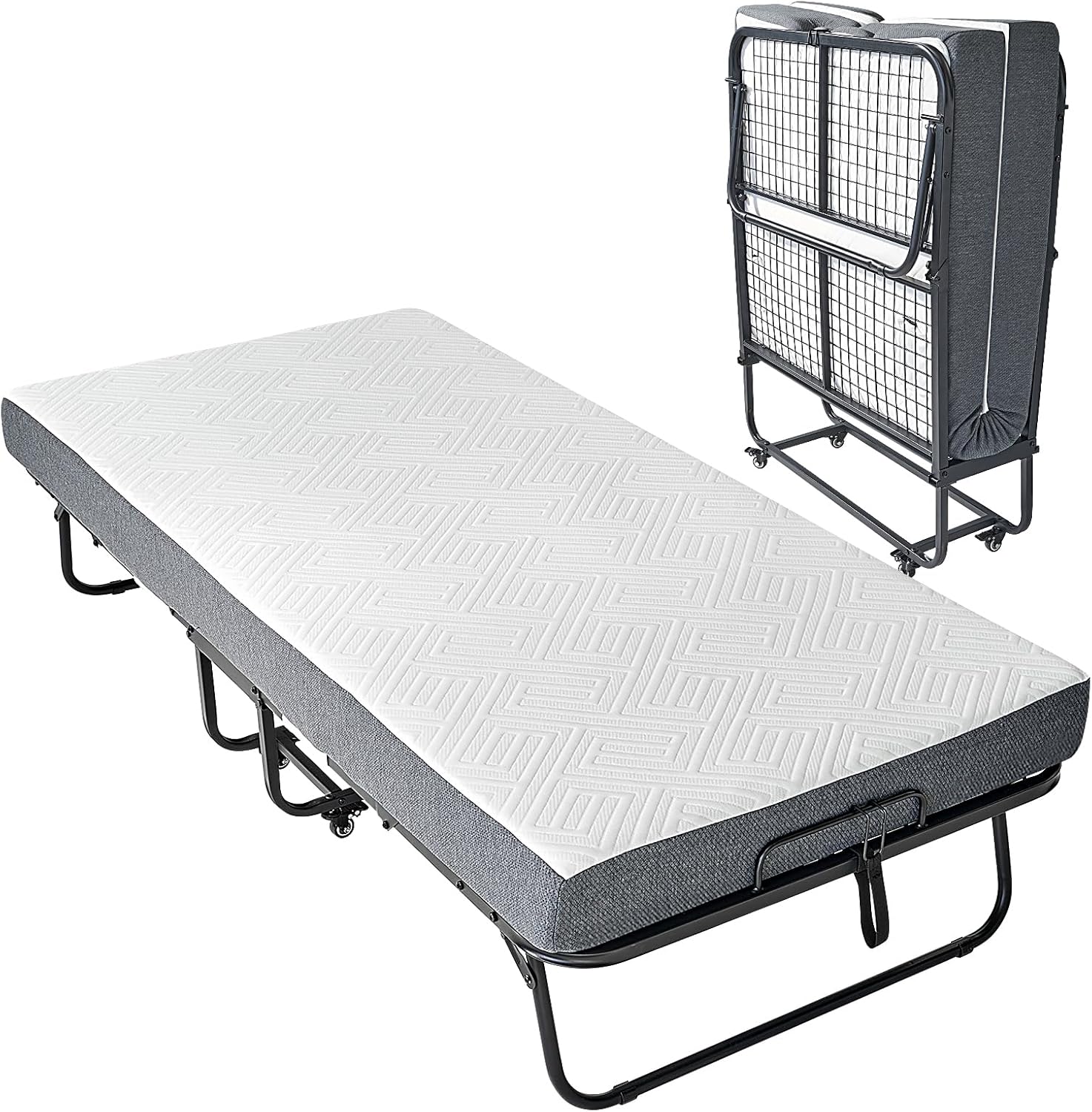 Gunuss Folding Bed (Including 13 cm Thick Memory Foam Mattress