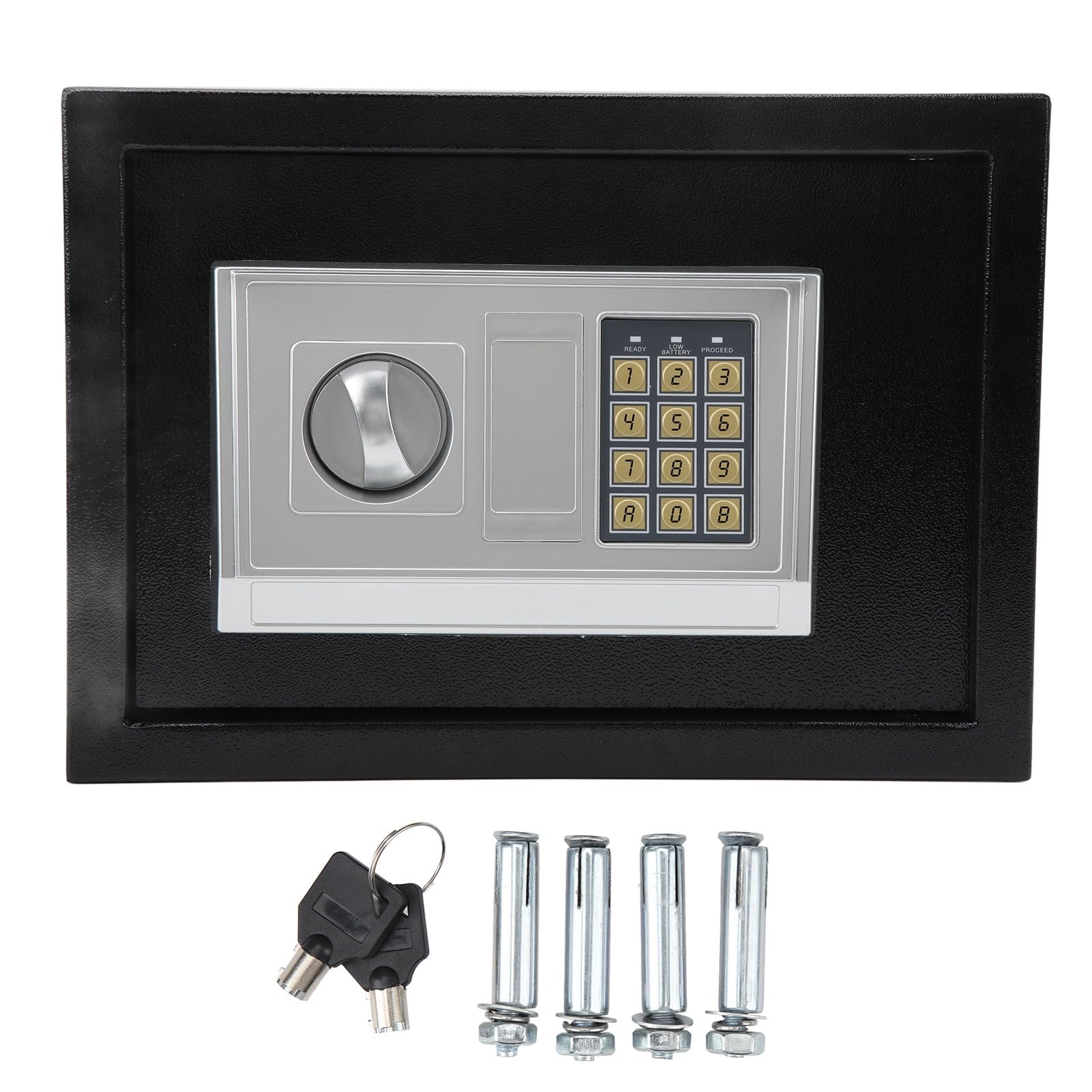 Electronic Safe Box Password Security Box/Cover High-Curity Home Cabinet für Wertsachen, Schmuck, Rechnungen und Dokumente, Schwarz