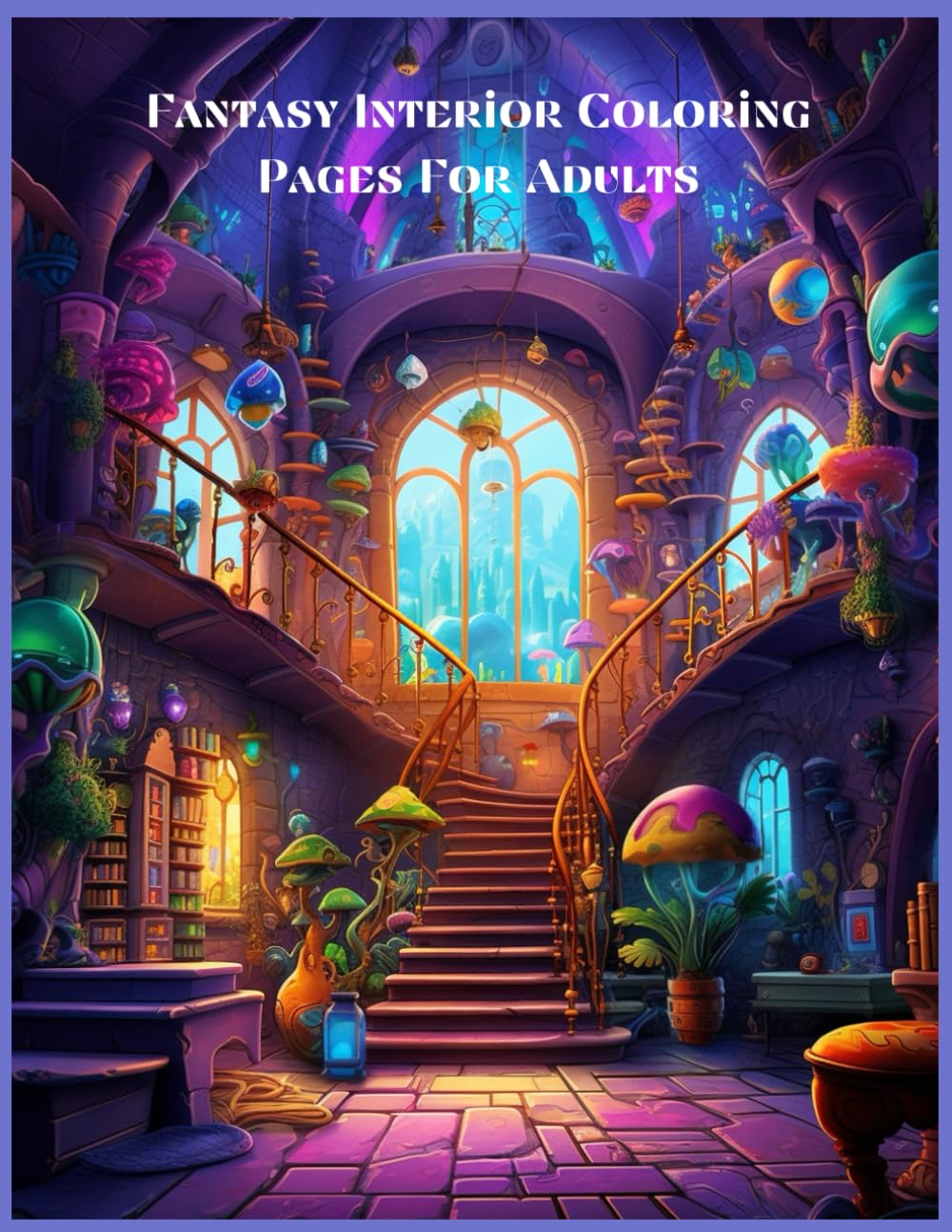Fantasy Interior Coloring Pages For Adults
