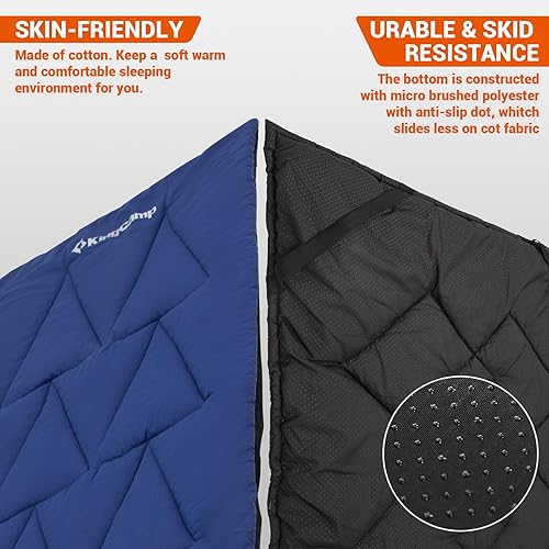 Miniatura 3 de KingCamp Almohadilla para cuna para camping, suave y ligera, alfombrilla antideslizante portátil con mochileros, para yoga, senderismo, viajes