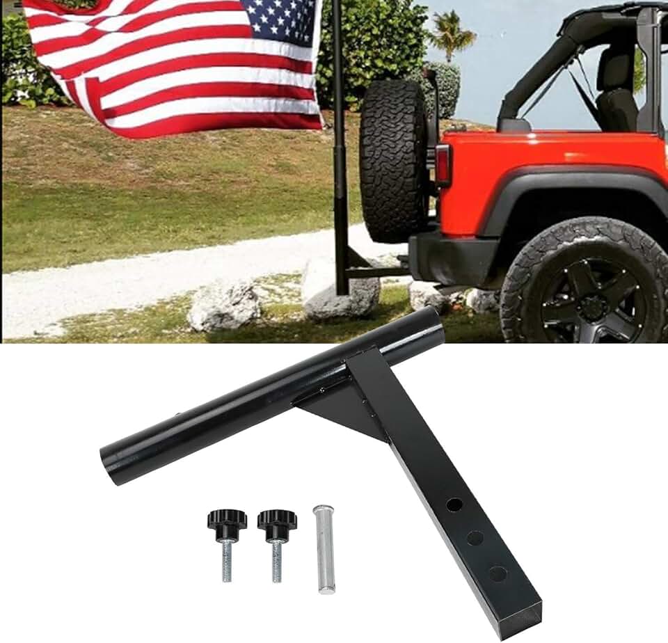 trailer hitch flag pole mount
