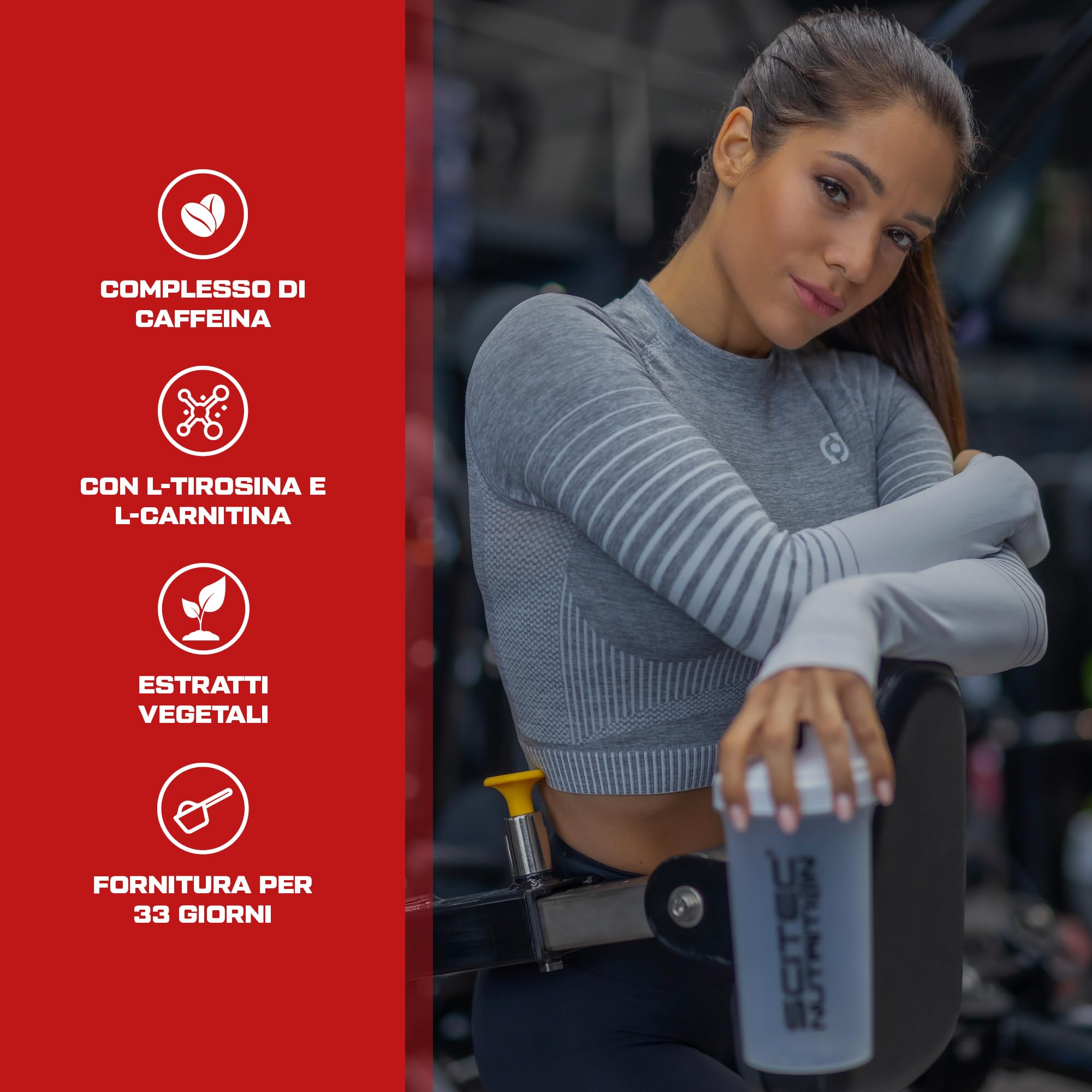 Scitec Nutrition Thermo-X, con L-Tirosina, L-Carnitina, HCA, Caffeina e Forskolina, 100 Capsule
