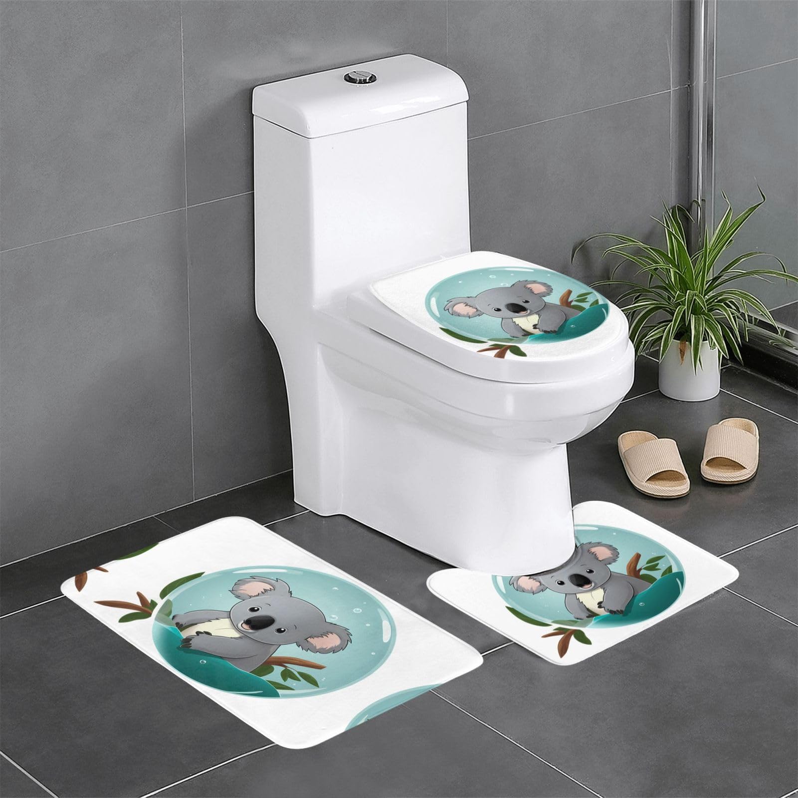 Tapis de sol salle de bain ovale rectangulaire WC coiffeuse