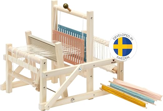 Micki Frame Wooden Weaving Loom Kit + Weaving Yarn   Arts and Crafts for Kids   Girls and Boys Gifts   Age 3+