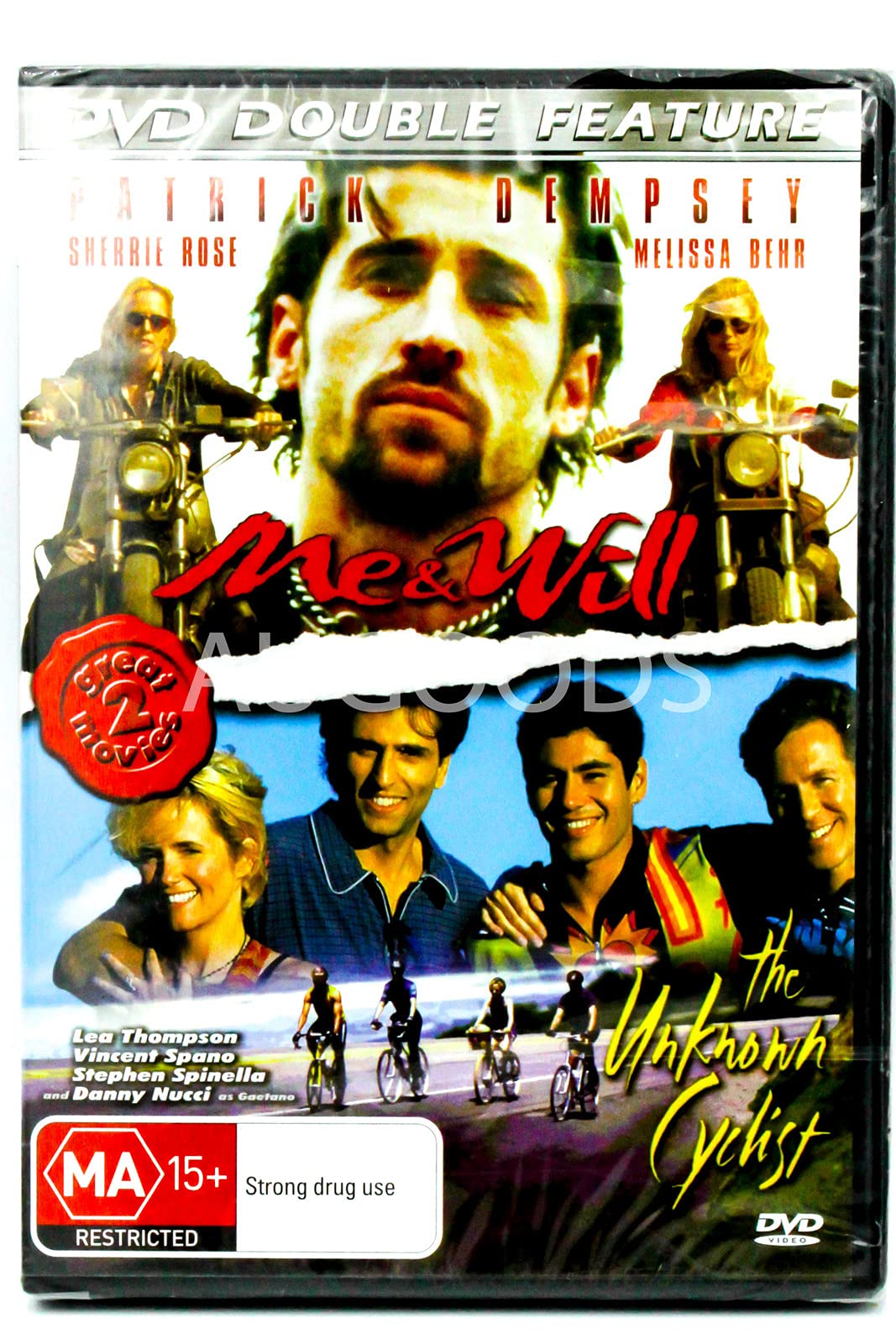 DVD Me and Will / The Unknown Cyclist cine de culto y dramas sobre ruedas