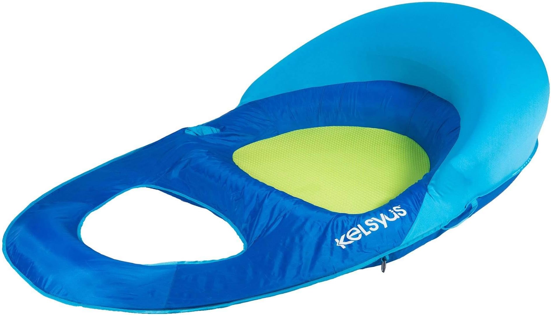 Kelsyus Deluxe Inflatable Floating Pool Lake Chaise Lounger, Blue and Green