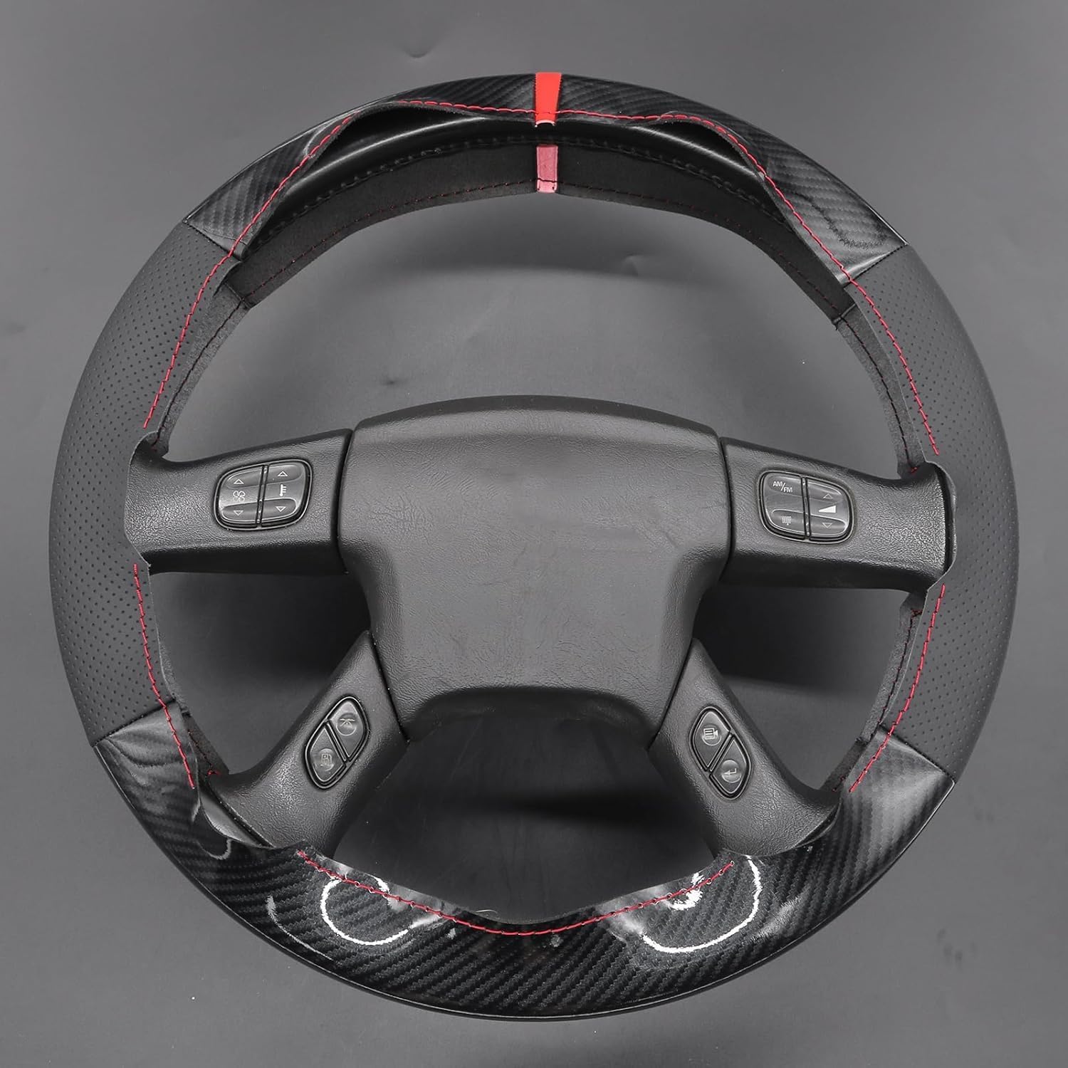Steering Wheel Cover for Chevrolet Silverado 1500/2500/ 3500 2003-2006/ Trailblazer/Silverado 1500 2500HD 3500 Classic 2007/ GMC Sierra 1500/ Envoy XL 2002-2006/ Yukon (Yukon XL)/ Envoy