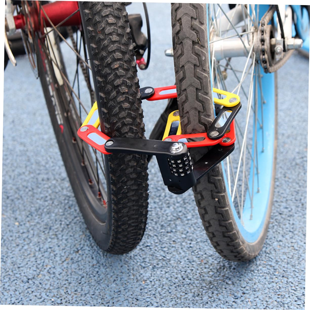 VICASKY Mini Portable Folding Bike Lock 4 Combination Password Lightweight Security Lock for Bikes Cars Doors Skiboards