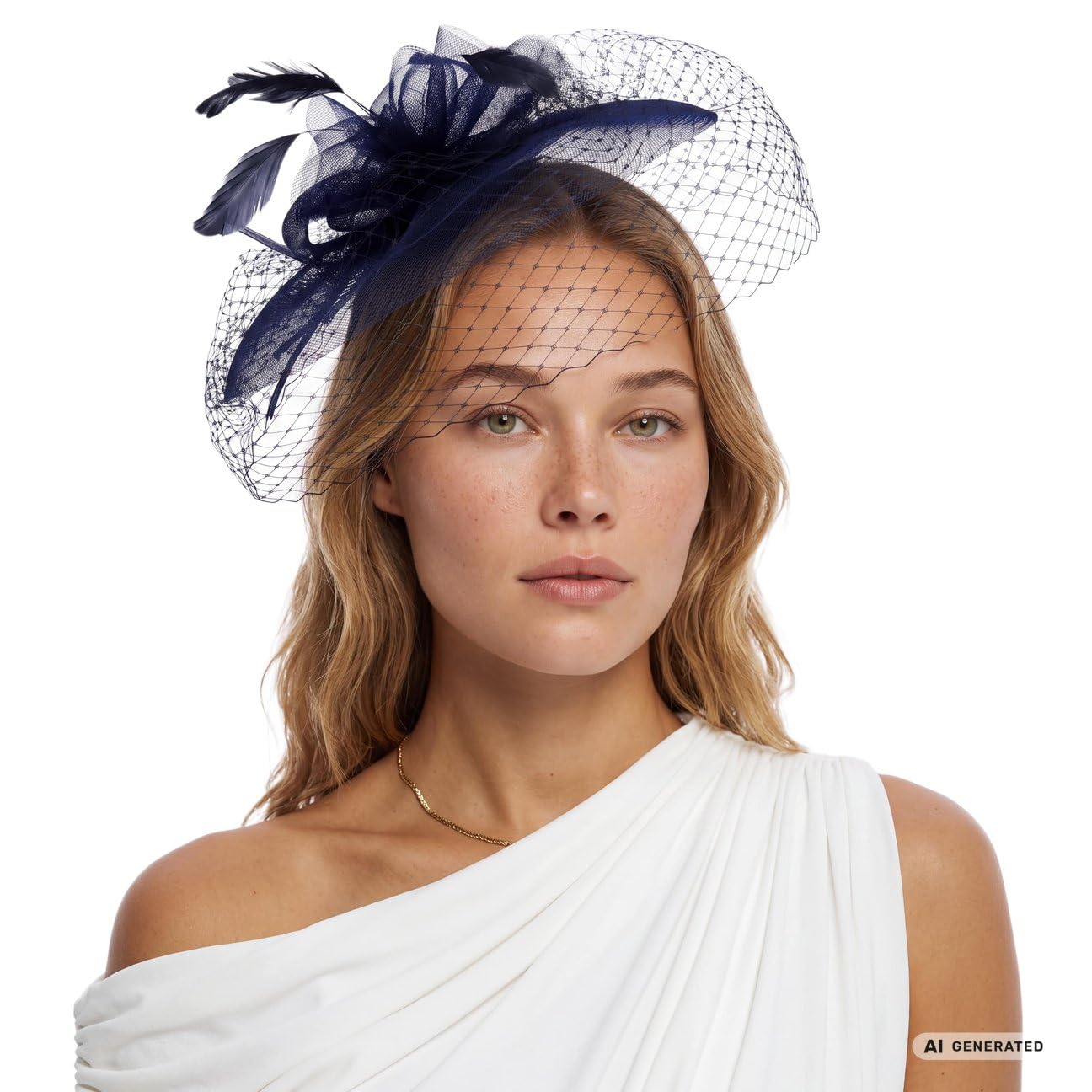 LIERYS Vilisca Fascinator Cappello da Cerimonia con Fiocco e Piume Prodotto in Italia Donna Primavera Estate