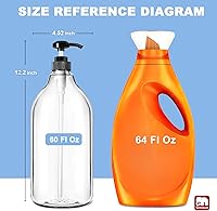 Vista 2 de GMISUN Dispensador de jabón de detergente para ropa, dispensador de detergente líquido para ropa, contenedor para decoración de lavandería