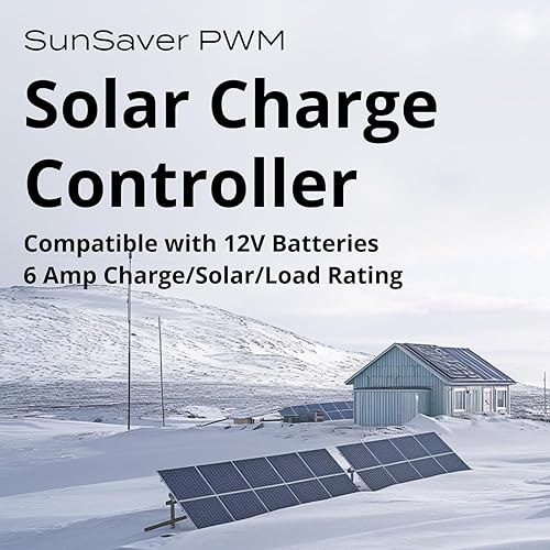 Miniatura 2 de Morningstar SunSaver 6A PWM Controlador de carga solar (SS-6L-12V) - Regulador de panel solar para baterías de 12V, carga de batería de cuatro